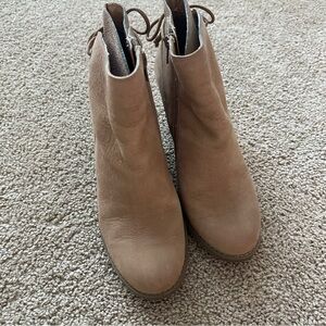 Women’s Lucky Brand Taupe Ankle Boots - Classic Side-Zip